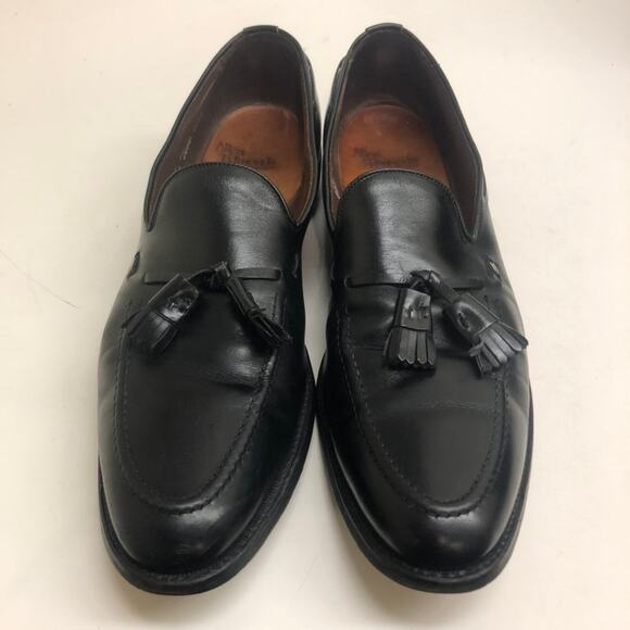 EXCELLENT Allen Edmonds Grayson Tassel Loafer Black Calfskin Size 13 Narrow - Picture 3 of 12